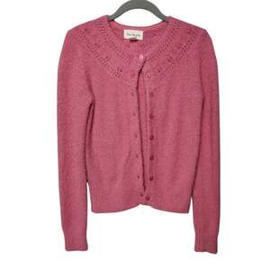 The Reeds Women's Sz XS Pink Cardigan Sweater Super Soft Fuzzy